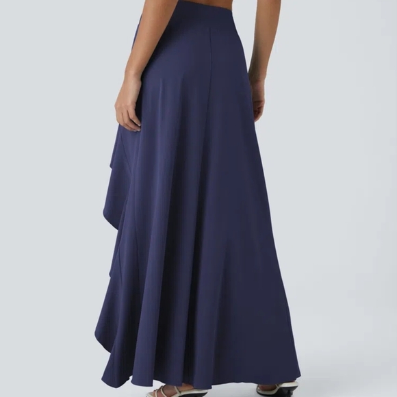 Halara Breezeful High Waisted High Low Ruffle 2-in-1 Quick Dry Maxi Skirt Sz XS - Picture 4 of 8